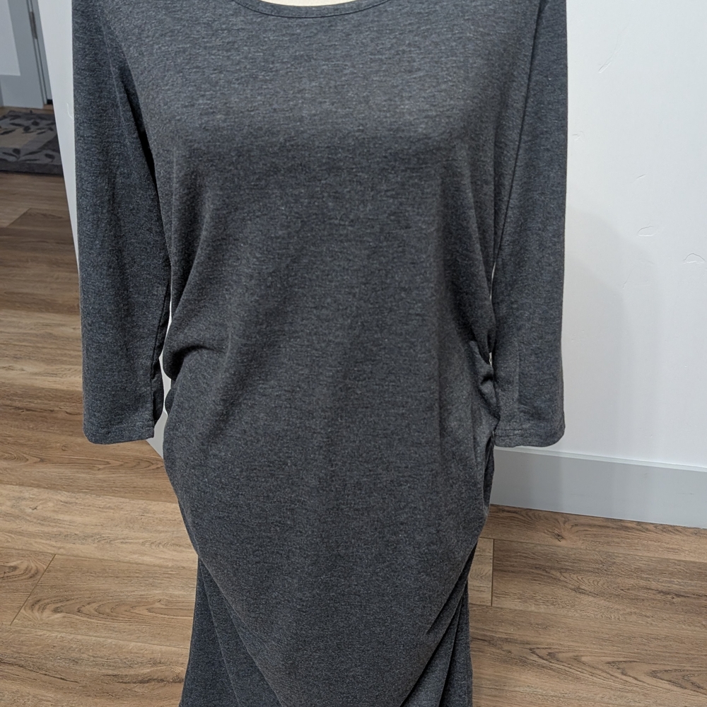 Chic Charcoal Long Sleeve Dress